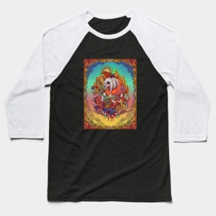 Panda Engraving Surrealism Artwork Baseball T-Shirt